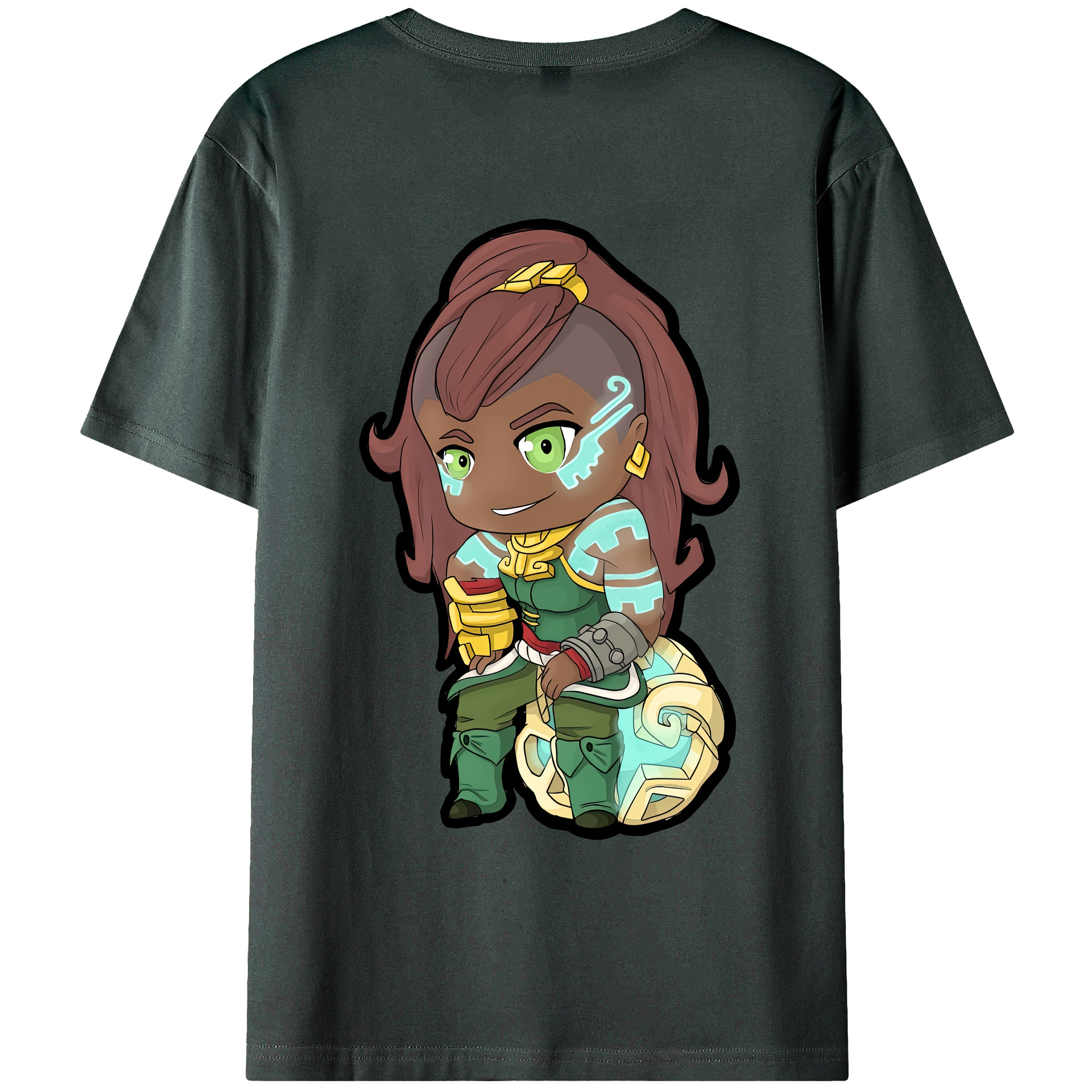 （画像用） リーグ・オブ・レジェンド League of Legends LOL 綿100％ メンズ半袖Tシャツ（バックプリント） 通気性